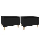  Sidebord 2 stk svart 50x46x35 cm konstruert tre 8720845668488