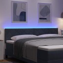  LED Hodegjerde Diamantblokker Design Mørk Grå 180 cm Fløyel