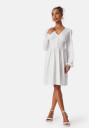 BUBBLEROOM Structure Button Short Dress White XL