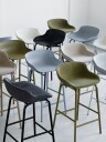Normann Copenhagen Hyg Barstol 65 cm Polstret Front Olive