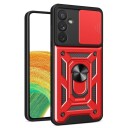 INCOVER Samsung Galaxy A34 (5G) Bakdeksel med Magnetisk Kickstand Og Cam Slider - Rød