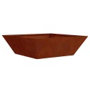  Metallplanter Weathering steel 50 x 50 x 15 cm Dekorative Innlegg