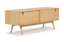 Jerup TV benk 160x50 cm Massiv Eik   Brun