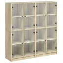  Bokhylle med dører sonoma eik 136x37x142 cm konstruert tre 8721012216099