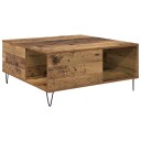 vidaXL Kaffebord Gammelt tre 80 x 80 x 36.5 cm Konstruert tre
