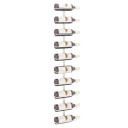 vidaXL Veggmontert vinstativ for 10 flasker hvit metall