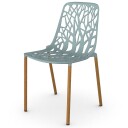 Fast Forest Spisestol Iroko/Light Blue