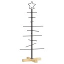  Metall juletre med stativ Svart 90 cm Pulverlakkert stål