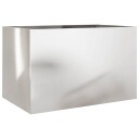 Plantekasse sølv 62x40x39 cm rustfritt stål