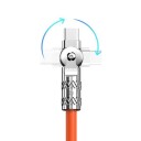 Dudao USB-A til vinklet Lightning-kabel 30W 1m Oransje