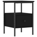 vidaXL Nattbord svart 34x36x50 cm konstruert tre