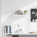 vidaXL Flytende vegghylle h?yglans hvit 60x23,5x3,8 cm MDF