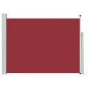 vidaXL Uttrekkbar sidemarkise 120x500 cm rød