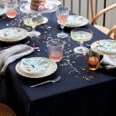 Georg Jensen Damask Snowflakes duk 140x310 cm mørk blå