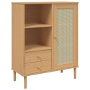 vidaXL Skjenk SENJA rotting utseende brun 90x40x112 cm heltre furu