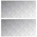  Sjekkplater 2 pcs sølv 80 x 40 cm Aluminium