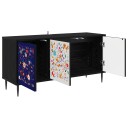 vidaXL TV skap MAINZ 102 x 33 x 51 cm Svart eik Konstruert tre