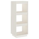 vidaXL Bokhylle/romdeler hvit 40x35x103 cm heltre furu