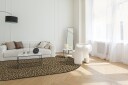 Ovalt teppe   Leopard brun Størrelse: 200 x 280 cm