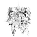 vidaXL Taklampe/lysekrone l?vpaletter 21,5 x 30 cm s?lv