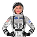 Widmann Astronaut Silver Metallic Dame Kostyme X-Small 28079
