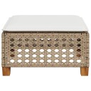 Hagekrakk med pute beige 63,5x56x32 cm polyrotting