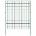 vidaXL Gjerdepanel med stolper jern 1040x200 cm grønn