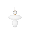 Nuura Rizzatto 43 Taklampe Sateng Sølv og Opal