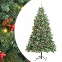  Kunstig juletre med LED  stripelys grønn 240 cm PVC og metall
