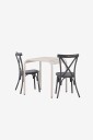 Venture Home   Spisegruppe Borneo med 2 stk spisestoler Tablas   Beige