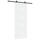 vidaXL Skyvedør med beslagsett Hvit 93x232 cm Solid Tre Furu