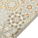  Kjøkkenteppe vaskbar Hexagon pastell 60x300 cm fløyel 8721012919075