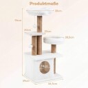 Klotre med koselig hus plattform og leker – 96 cm beige