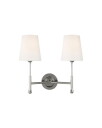 Visual Comfort Capri Double Sconce Nickel