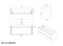 Vikingbad MIE 120 serv.skap fingergrep sort eik