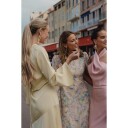 Adelle Dress Multi AOP M Silk print maxi dress