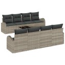  Hagesofa Set 7 pcs Lysegrå 55 x 55 x 37 cm polyrotting
