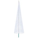 vidaXL Juletrebelysning med spyd og flaggstang 500 cm 1534 LED-lys
