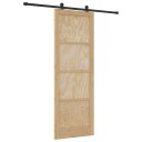 vidaXL Skyvedør Naturlig og svart 83 x 232 cm Heltre furu