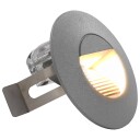 Utendørs LED vegglamper 6 stk 2 W sølv rund
