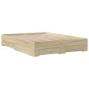  Sengeramme med skuffer sonoma eik 150x200 cm konstruert tre 8721102620324