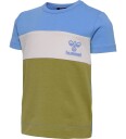 Hummel T skjorte HmlGlad Block Sølv Lake Blue/Green Olive 1 år 80 T skjorte Blå Flerfarget Grønn Hvit