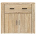 vidaXL Skjenk sonoma eik 80x33x70 cm konstruert tre