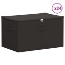 vidaXL Lagringsboks 24 pcs Antrasitt 55 x 35 x 32 cm Ikke-vevd stoff