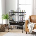 Hamsterbur Med Hjul Og Rør 82L X 46W X 109H cm
