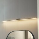 Lucande LED-speilbelysning Kivana svart aluminium 120 cm