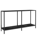 vidaXL Konsollbord svart 140x35x75,5 cm herdet glass