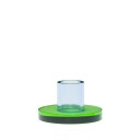 Hübsch Astra lysestake 7 cm blå/grønn