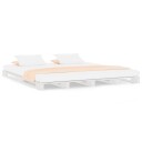 vidaXL Sengeramme hvit 140x200 cm heltre furu