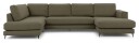 Juvila PALMA U-sofa, open end venstre, Grønn   Unoliving